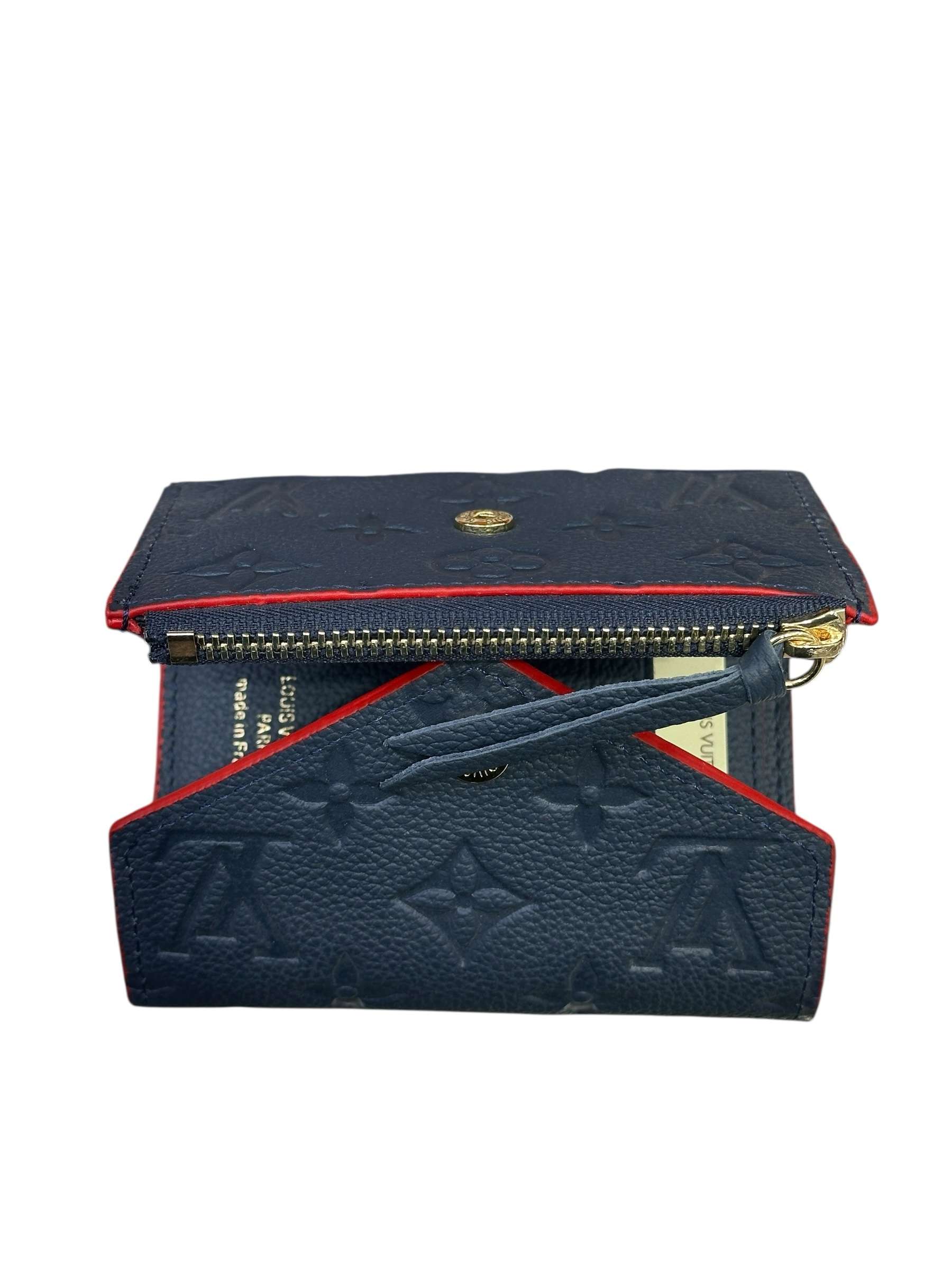 Victorine Wallet Navy Blue Monogram - Image 3