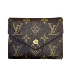 Alternative view of Victorine Wallet Red Monogram Canvas