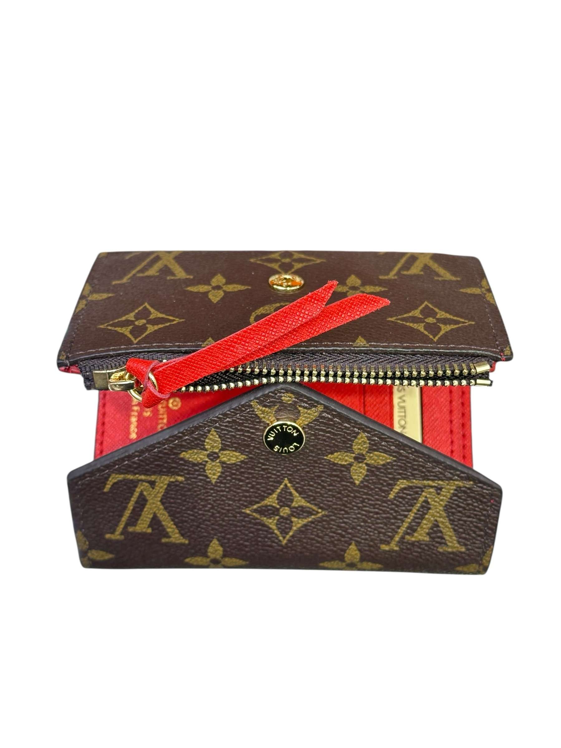 Victorine Wallet Red Monogram Canvas
