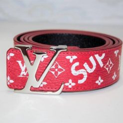 Alternative view of Red Monogram Leather Belt