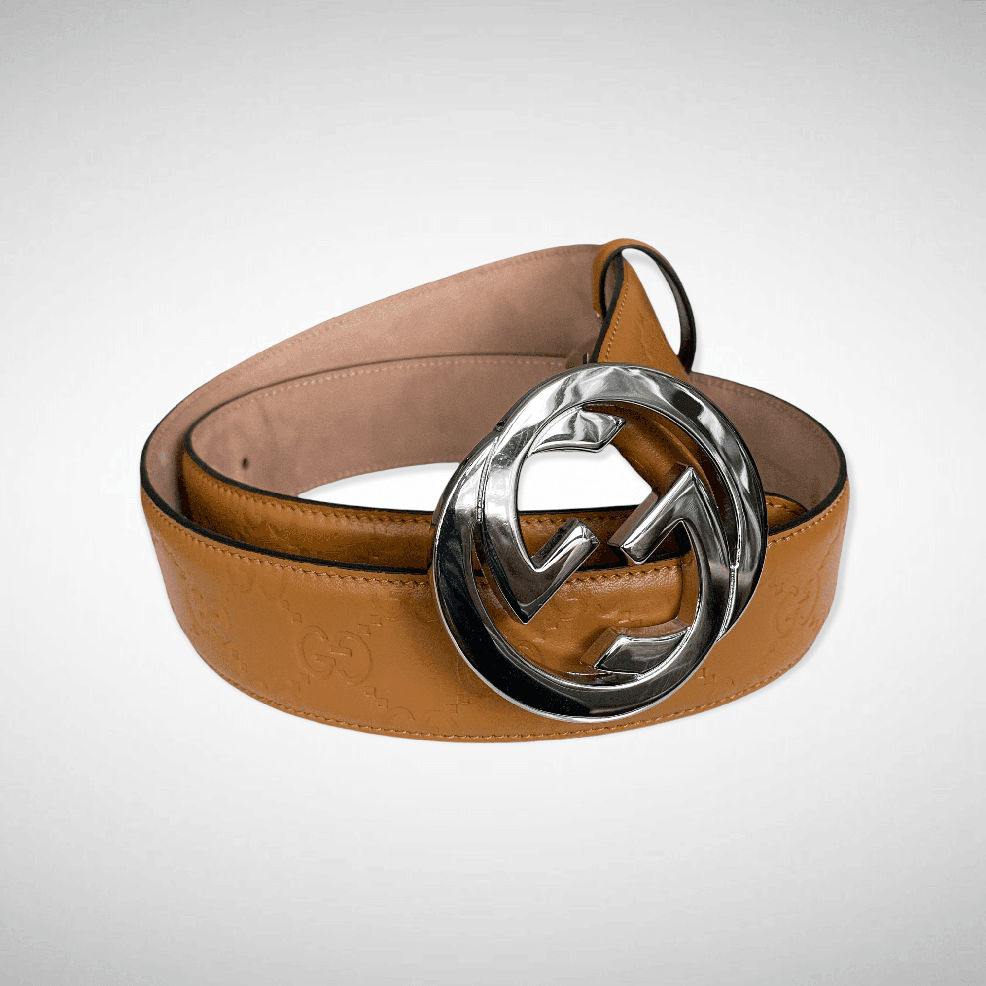 Signature Leather Belt Brown - Image 2