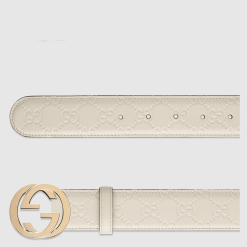 Alternative view of Signature Leather Belt White