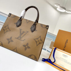 Alternative view of Louis Vuitton OnTheGo MM Tote Bag 13.8in/ 35cm Monogram Reverse Canvas Gold Hardware For Women M45321