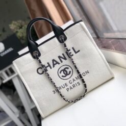 Alternative view of Chanel Shopping Small Tote Bag 15.2in/ 39cm White Silver Hardware For Women AS3257