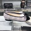 Chanel Ballerina Flats Tweed & Grosgrain Calfskin Leather Fall/Winter Collection Grey/Black