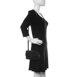 Alternative view of Chanel Flap Bag Small Crossbody 7.8in/ 20cm Black Black Hardware For Women