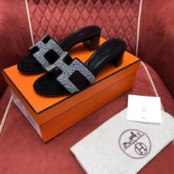 Hermes Oasis Sandal Black For Women, Women’s Shoes H192001Z 52370