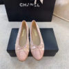 Chanel Ballerina Flats Tweed and Grosgrain Light Pink For Women, Women’s Shoes G02819
