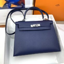 Hermes Kelly 28 Sellier Epsom Blue Bag For Women, Women’s Handbags, Shoulder Bags 11in/28cm