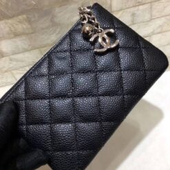 Alternative view of Chanel CO-CO Classic Mini Pouch Wallet 14cm/5.5in Gold Toned Hardware For Women Black