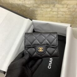 Alternative view of Chanel CO-CO Classic Card Holder Black Gold Hardware For Women 11cm/4.4in