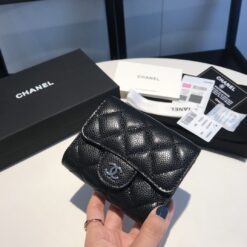 Alternative view of Chanel CO-CO Classic Card Holder10.5cm/4.1in Silver Hardware For Women Black
