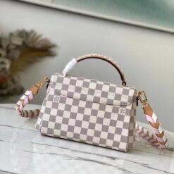 Alternative view of Louis Vuitton Croisette Damier Azur Canvas Pink For Women, Women’s Handbag, Shoulder And Crossbody Bags 9.8in/25cm LV N50053