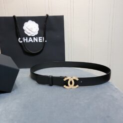 Alternative view of Chanel Belt With Double C Buckle Black With Full Gold Toned Hardware Women Belt