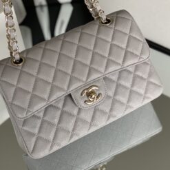 Alternative view of Chanel Classic Medium Crossbody Bag 10.2in/ 26cm Grey Gold Hardware For Women A01112