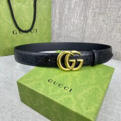 Gucci Signature Belt Black For Women, Women Belt