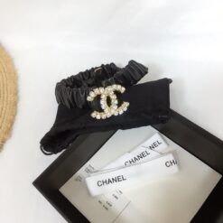 Alternative view of Chanel Belt With Double C Buckle Black With Gold-Toned Metal and Strass Hardware Women Belt