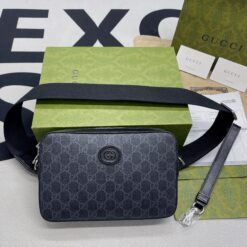 Alternative view of Gucci Shoulder Bag With Interlocking G Black GG Supreme Canvas For Women 9.6in/24.5cm GG 703468 92THF 1000