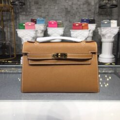 Alternative view of Hermes Mini Kelly KP Pochette Gold For Women Gold Toned Hardware 8.7in/22cm