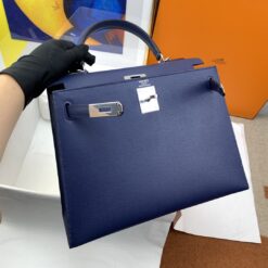 Alternative view of Hermes Kelly 28 Sellier Epsom Blue Bag For Women, Women’s Handbags, Shoulder Bags 11in/28cm