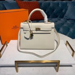Hermes Kelly Craie For Women Gold Toned Hardware 10in/25cm