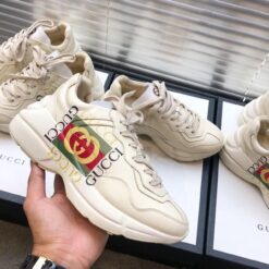 Gucci Women’s Rhyton Sneaker With Gucci Logo White For Women GG