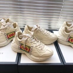 Alternative view of Gucci Women’s Rhyton Sneaker With Gucci Logo White For Women GG