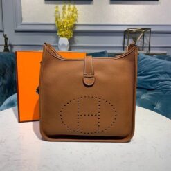 Alternative view of Hermes Evelyne III 29 Bag Brown With Silver-Toned Hardware For Women, Women’s Shoulder And Crossbody Bags 11.4in/29cm H073599CC37