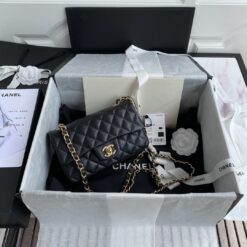Alternative view of Chanel Classic Flap Bag Small Crossbody 7.9in/ 20cm Black Gold Hardware For Women