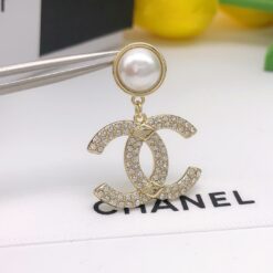 Alternative view of Chanel C-Shaped Earrings Gold For Women
