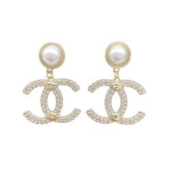 Chanel C-Shaped Earrings Gold For Women