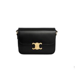 Celine Classique Triomphe Bag Black For Women 9 Inches / 22 Cm – 187363BF4.38NO