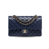 Chanel 11.12 Classic Crossbody Bag10in/ 25.5cm Dark Blue Gold Hardware For Women A01113