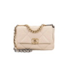 Chanel 19 Flap Bag Crossbody 10.1in/ 26cm Beige For Women