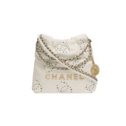 Chanel 22 Mini Shoulder Bag 7.5in/ 19cm White Gold Hardware For Women AS3980-B19648-10601