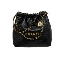 Chanel 22 Small Shoulder Bag 14.4in/ 37cm Black Gold Hardware For Women AS3260 B08037 94305