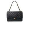 Chanel Airport Crossbody Bag 15in/ 38cm Black Gold Hardware For Women