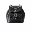 Chanel Backpack 7in/ 18cm Black Gold Hardware For Women
