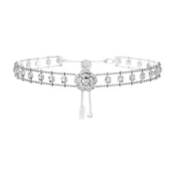 Chanel Bouton De Camelia Choker White Gold For Women J12063