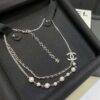 Chanel CC Double Layer Necklace White For Women