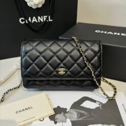 Alternative view of Chanel CO-CO Classic Wallet On Chain 19cm/7.5in Gold Toned Hardware For Women Black
