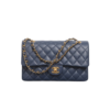 Chanel Classic 11.12 Crossbody Bag 10in/ 25.5cm Dark Blue Gold Hardware For Women A01112 B10583 NZG78