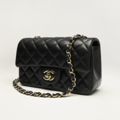Alternative view of Chanel Classic Flap Bag Small Crossbody 7.8in/ 20cm Black Gold Hardware For Women A01116