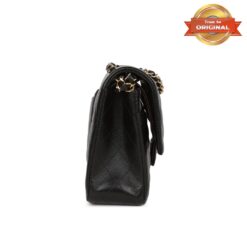 Alternative view of [True-to-ORIGINAL] Chanel Classic Flap Bag Crossbody 10.2in/ 26cm Black Gold Hardware For Women