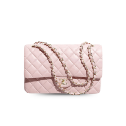 Chanel Classic Large Crossbody Bag 11.7in/ 30cm Light Pink Gold Hardware For Women A58600 Y04059 NW780
