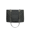 Chanel Classic Large Tote Bag 13.3in/ 34cm Black Silver Hardware For Women