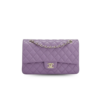 Chanel Classic Timeless Small Crossbody Bag 10in/ 25cm Caviar Violet Silver Hardware For Women