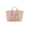 Chanel Deauville Tote Bag 14.9in/ 38cm Pink Gold Hardware For Women A66941