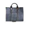 Chanel Deauville Tote Bag 15in/ 38cm Dust Blue Gold Hardware For Women A66941