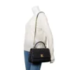 Chanel Coco Large Top Handle Bag 11in/ 28cm Black Gold Hardware For Women A92991